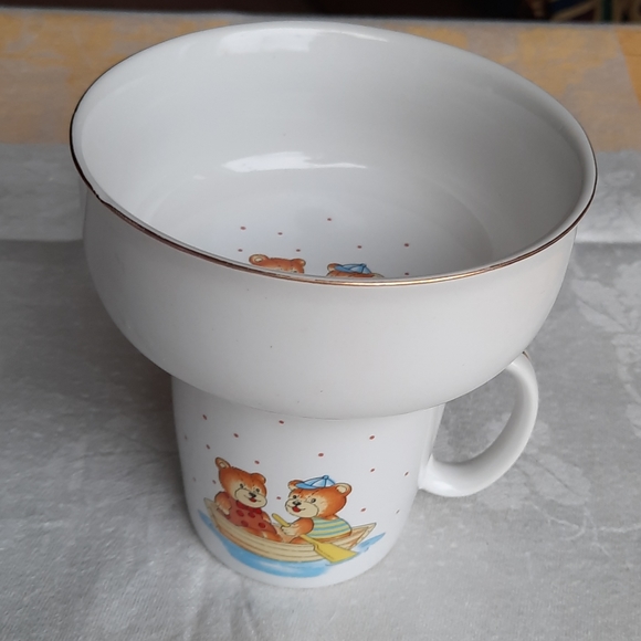 Vintage| Tiny Tykes 3 Piece Dinner Set| Teddy Bear - Picture 4 of 5